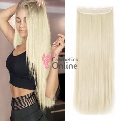 Extensie de par cu 5 Clips On delux Full Head dreapta de 70 cm, Blond White CYF7098LA8860A#